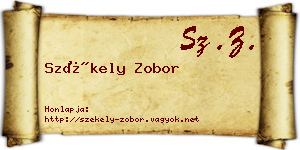 Székely Zobor névjegykártya